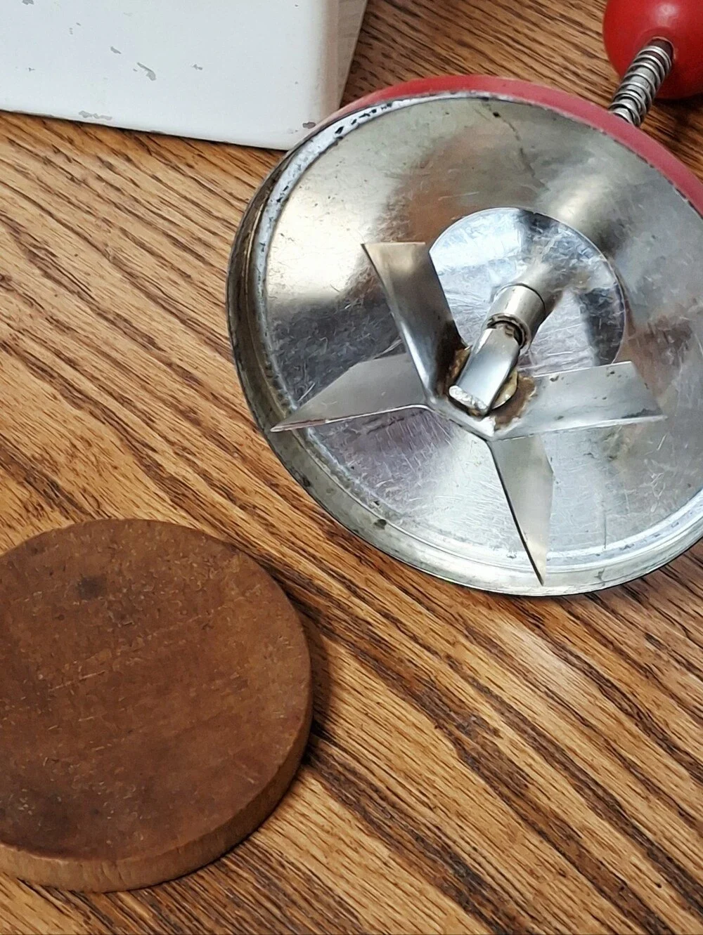 Vintage Red Hazel Atlas Food Chopper Kitchen Collectible USA